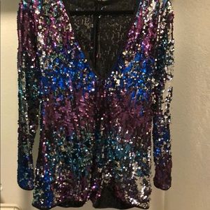 NYE SEQUIN ROMPER
